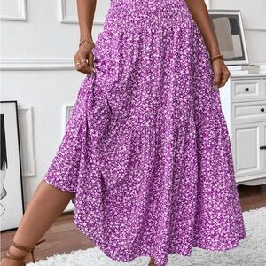 Floral Purple Women's Skirt